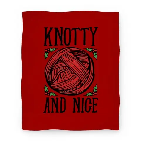 Movie Anime Knotty and Nice Yarn Parody Premium Fleece Sherpa Blanket Perfect Gifts For Family On Christmas