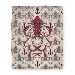 Movie Anime Kraken Tangle Pattern Premium Fleece Sherpa Blanket Perfect And Unique Gifts For Family On Christmas