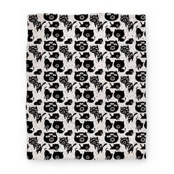 Movie Anime Kuro Cat Pattern Premium Fleece Sherpa Blanket Perfect And Unique Gifts For Family On Christmas