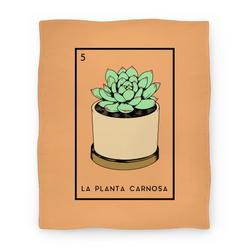Movie Anime La Planta Carnosa Succulent Loteria Premium Fleece Sherpa Blanket Perfect Gifts For Family On Christmas