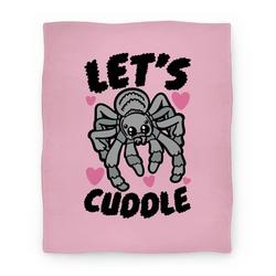 Movie Anime Let's Cuddle Tarantula Premium Fleece Sherpa Blanket Perfect Gifts For Family On Christmas