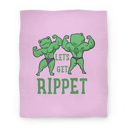 Movie Anime Let's Get Rippet Premium Fleece Sherpa Blanket Perfect And Unique Gifts For Family On Christmas