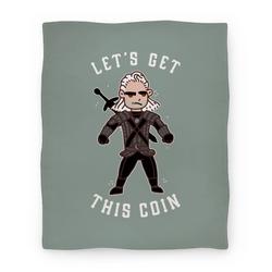 Movie Anime Let's Get This Coin Premium Fleece Sherpa Blanket Perfect And Unique Gifts For Family On Christmas