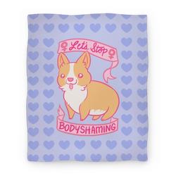 Movie Anime Let's Stop Bodyshaming Premium Fleece Sherpa Blanket Perfect Gifts For Family On Christmas