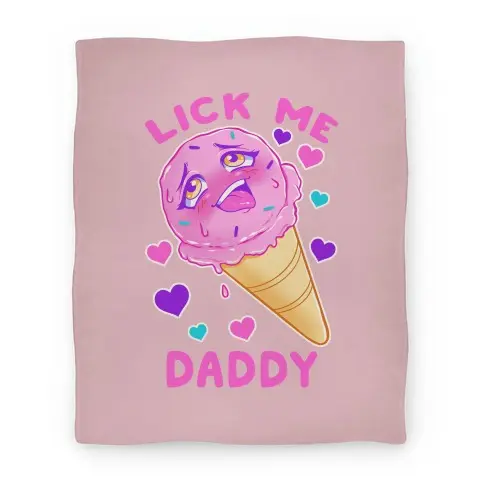 Movie Anime Lick Me Daddy Premium Fleece Sherpa Blanket Perfect And Unique Gifts For Family On Christmas