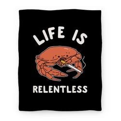 Movie Anime Life is Relentless Premium Fleece Sherpa Blanket Perfect And Unique Gifts For Family On Christmas
