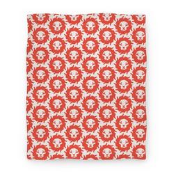 Movie Anime Lion Pattern (Red) Premium Fleece Sherpa Blanket Perfect And Unique Gifts For Family On Christmas