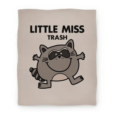 Movie Anime Little Miss Trash Raccoon Premium Fleece Sherpa Blanket Perfect Gifts For Family On Christmas