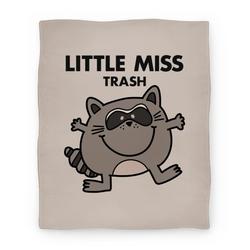 Movie Anime Little Miss Trash Raccoon Premium Fleece Sherpa Blanket Perfect Gifts For Family On Christmas