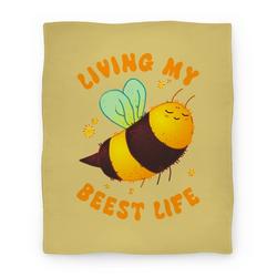 Movie Anime Living My Beest Life Premium Fleece Sherpa Blanket Perfect And Unique Gifts For Family On Christmas