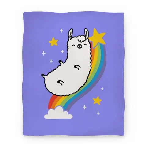 Movie Anime Llama On A Rainbow Premium Fleece Sherpa Blanket Perfect And Unique Gifts For Family On Christmas
