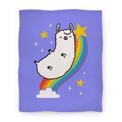 Movie Anime Llama On A Rainbow Premium Fleece Sherpa Blanket Perfect And Unique Gifts For Family On Christmas