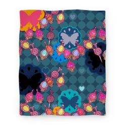 Movie Anime Madoka Soul Gem Pattern Premium Fleece Sherpa Blanket Perfect Gifts For Family On Christmas