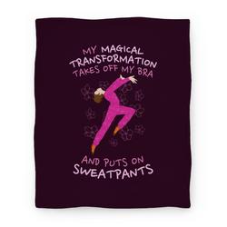 Movie Anime Magical Sweatpants Transformation Premium Fleece Sherpa Blanket Perfect Gifts For Family On Christmas