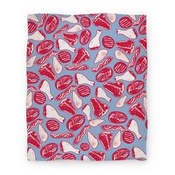 Movie Anime Meat Pattern Premium Fleece Sherpa Blanket Perfect And Unique Gifts For Family On Christmas