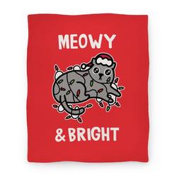 Movie Anime Meowy & Bright Premium Fleece Sherpa Blanket Perfect And Unique Gifts For Family On Christmas