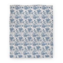 Movie Anime Mermaid Toile Pattern Premium Fleece Sherpa Blanket Perfect And Unique Gifts For Family On Christmas