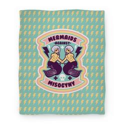 Movie Anime Mermaids Against Misogyny Premium Fleece Sherpa Blanket Perfect Gifts For Family On Christmas