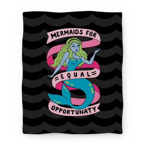 Movie Anime Mermaids For Equal Opportunaty Premium Fleece Sherpa Blanket Perfect Gifts For Family On Christmas