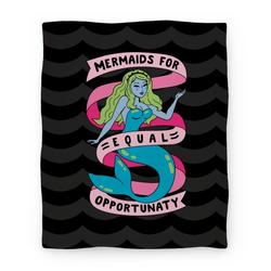 Movie Anime Mermaids For Equal Opportunaty Premium Fleece Sherpa Blanket Perfect Gifts For Family On Christmas