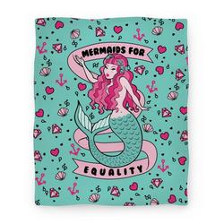 Movie Anime Mermaids For Equality () Premium Fleece Sherpa Blanket Perfect Gifts For Family On Christmas