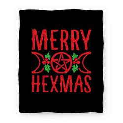 Movie Anime Merry Hexmas Parody Premium Fleece Sherpa Blanket Perfect And Unique Gifts For Family On Christmas