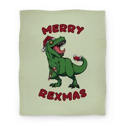 Movie Anime Merry Rexmas Premium Fleece Sherpa Blanket Perfect And Unique Gifts For Family On Christmas