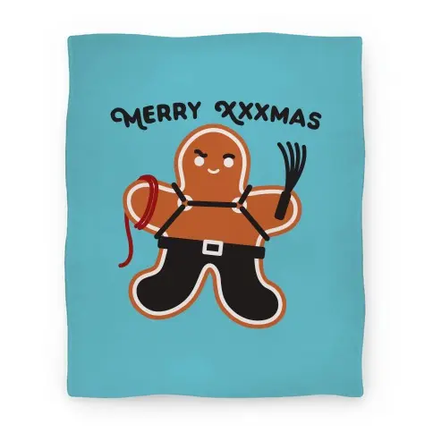 Movie Anime Merry XXXmas Gingerbread Premium Fleece Sherpa Blanket Perfect Gifts For Family On Christmas