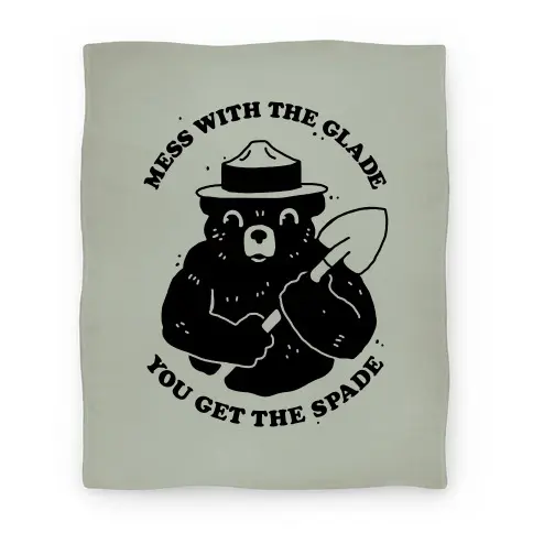 Movie Anime Mess With the Glade, You Get the Spade Premium Fleece Sherpa Blanket Perfect Gifts For Family On Christmas