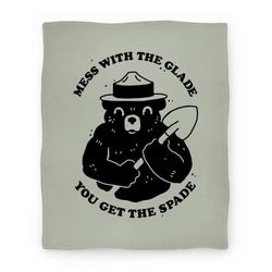Movie Anime Mess With the Glade, You Get the Spade Premium Fleece Sherpa Blanket Perfect Gifts For Family On Christmas