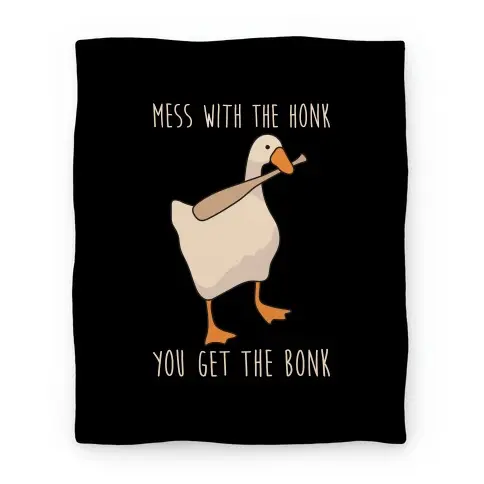 Movie Anime Mess With The Honk You Get The Bonk Premium Fleece Sherpa Blanket Perfect Gifts For Family On Christmas