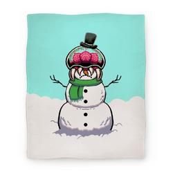 Movie Anime Metroid Snowman Premium Fleece Sherpa Blanket Perfect And Unique Gifts For Family On Christmas