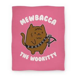 Movie Anime Mewbacca the Wookitty Premium Fleece Sherpa Blanket Perfect And Unique Gifts For Family On Christmas