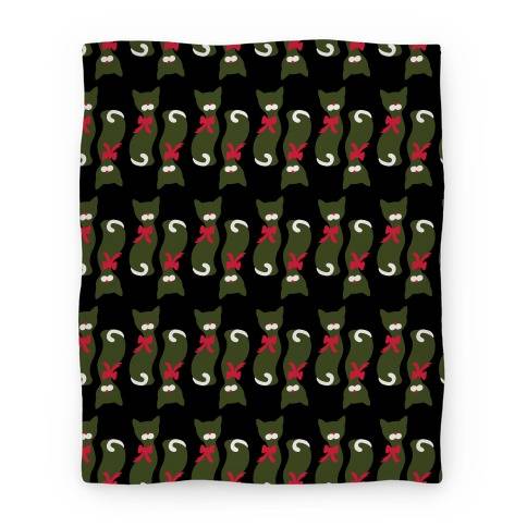 Movie Anime Mid-Century Christmas Cat Pattern Premium Fleece Sherpa Blanket Perfect Gifts For Family On Christmas