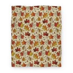 Movie Anime Mid Century Modern Fall Leaves Premium Fleece Sherpa Blanket Perfect Gifts For Family On Christmas