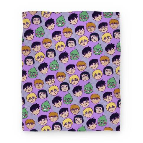 Movie Anime Mob Psycho 100 Pattern Premium Fleece Sherpa Blanket Perfect Gifts For Family On Christmas