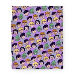 Movie Anime Mob Psycho 100 Pattern Premium Fleece Sherpa Blanket Perfect Gifts For Family On Christmas