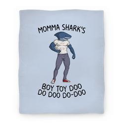 Movie Anime Momma Shark's Boy Toy Doo Doo Premium Fleece Sherpa Blanket Perfect Gifts For Family On Christmas