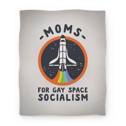Movie Anime Moms For Gay Space Socialism Premium Fleece Sherpa Blanket Perfect Gifts For Family On Christmas