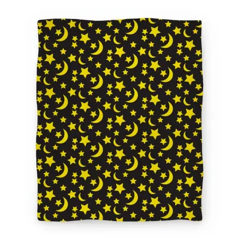 Movie Anime Moon And Stars Pattern Premium Fleece Sherpa Blanket Perfect Gifts For Family On Christmas