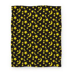 Movie Anime Moon And Stars Pattern Premium Fleece Sherpa Blanket Perfect Gifts For Family On Christmas