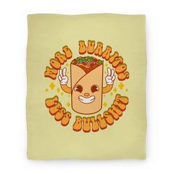 Movie Anime More Burritos Less Bullshit Premium Fleece Sherpa Blanket Perfect Gifts For Family On Christmas