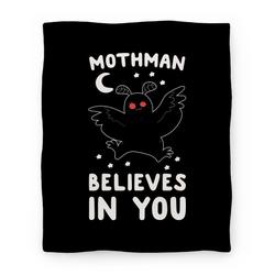 Movie Anime Mothman Believes in You Premium Fleece Sherpa Blanket Perfect Gifts For Family On Christmas