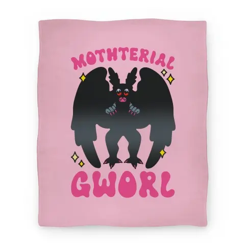 Movie Anime Mothterial Gworl Mothman Parody Premium Fleece Sherpa Blanket Perfect Gifts For Family On Christmas