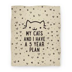 Movie Anime My Cats and I Have A Plan Premium Fleece Sherpa Blanket Perfect Gifts For Family On Christmas