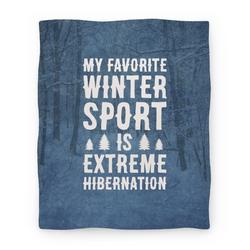 Movie Anime My Favorite Winter Sport Is Extreme Hibernation Premium Fleece Sherpa Blanket Perfect Gifts For Family On Christmas