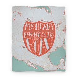 Movie Anime My Heart Belongs to the Road Premium Fleece Sherpa Blanket Perfect Gifts For Family On Christmas