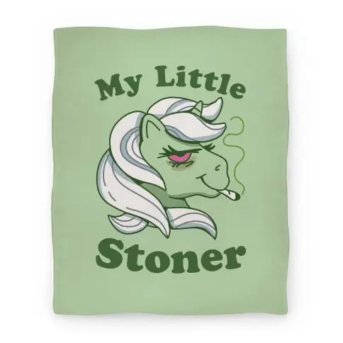 Movie Anime My Little Stoner Premium Fleece Sherpa Blanket Perfect And Unique Gifts For Family On Christmas