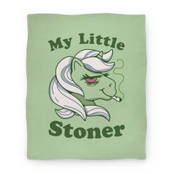 Movie Anime My Little Stoner Premium Fleece Sherpa Blanket Perfect And Unique Gifts For Family On Christmas