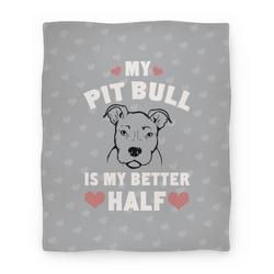 Movie Anime My Pit Bull is My Better Half Premium Fleece Sherpa Blanket Perfect Gifts For Family On Christmas